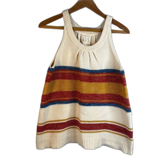 Caslon Sweaters - Caslon Retro 80s 90s Knit Colorful Striped Sleeveless Sweater Tank Size‎ MD